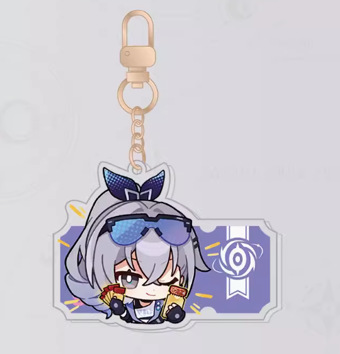 Honkai:Star Rail - Pom-pom Exhibition Series Acrylic Keychain - Silver Wolf